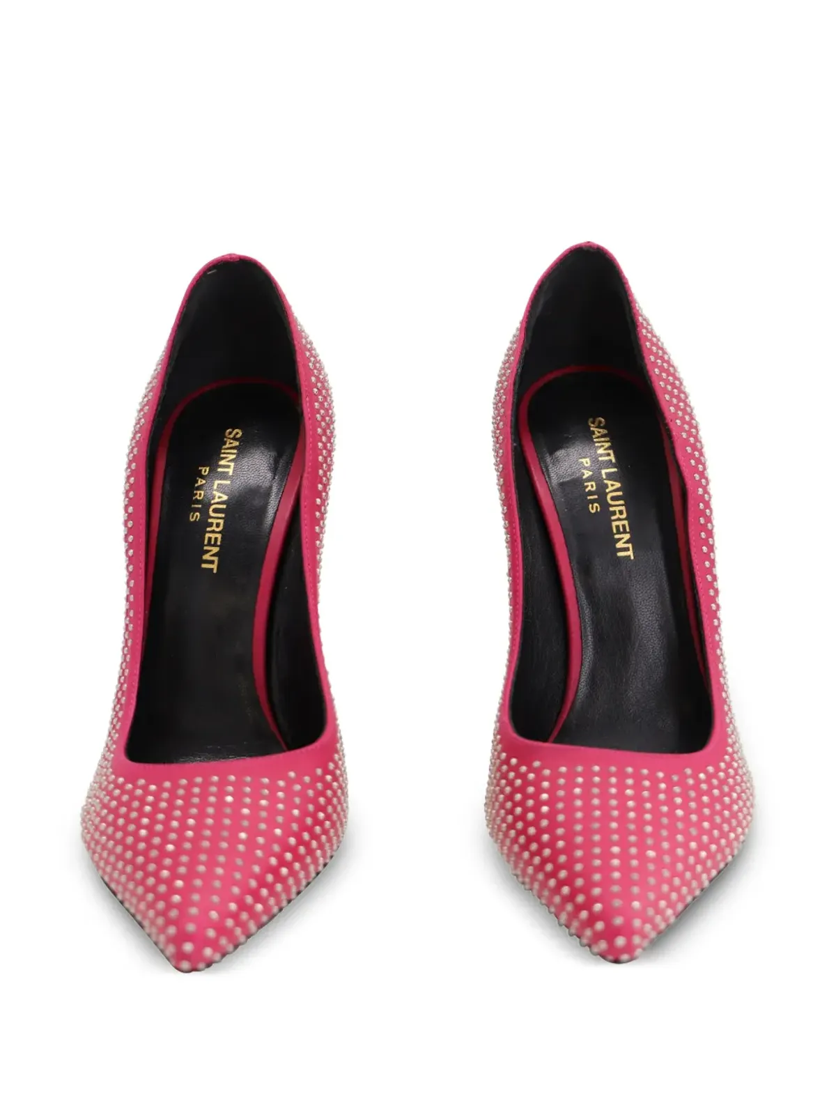 Saint Laurent Pre-Owned スタッズ付きポインテッドパンプス - ピンク - 画像3