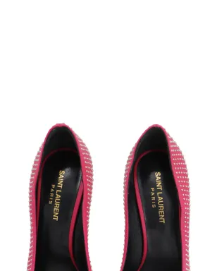 Saint Laurent Pre-Owned スタッズ付きポインテッドパンプス - ピンク - サムネイル4
