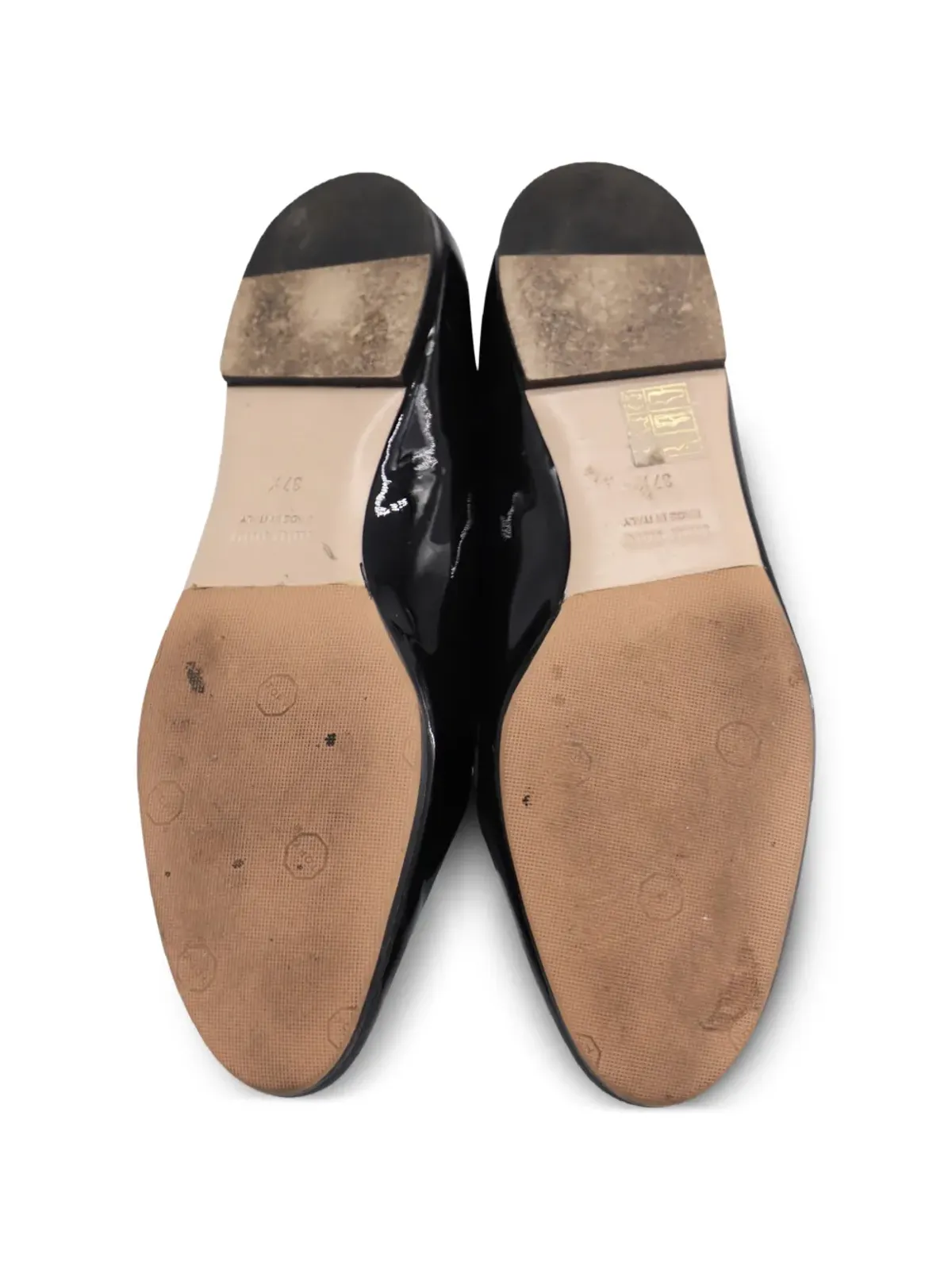 Miu Miu Pre-Owned パテントレザー バレエフラット - ブラック - 画像5