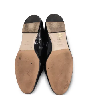 Miu Miu Pre-Owned パテントレザー バレエフラット - ブラック - サムネイル5