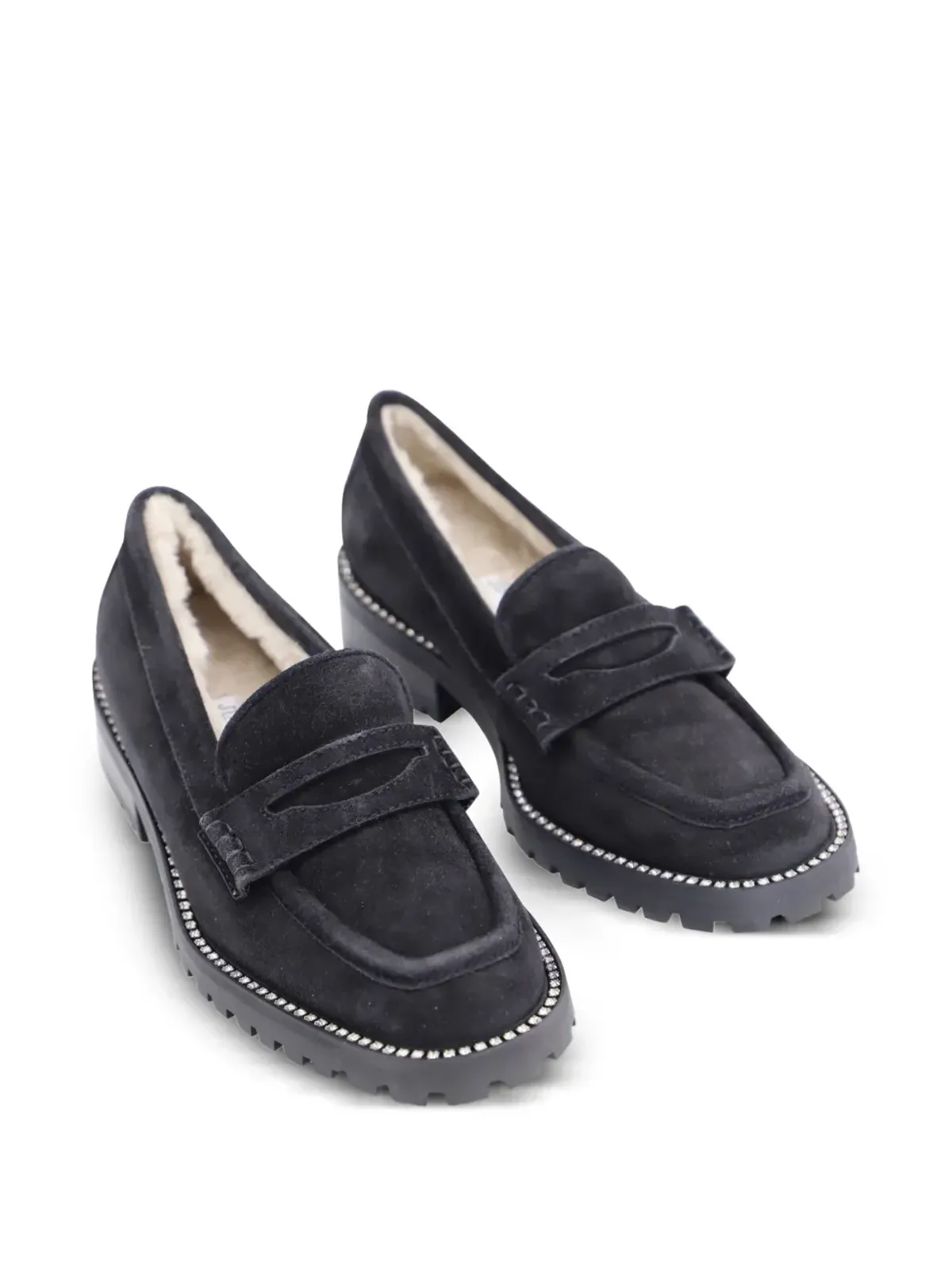 Jimmy Choo Pre-Owned クリスタル装飾ローファー - 画像2