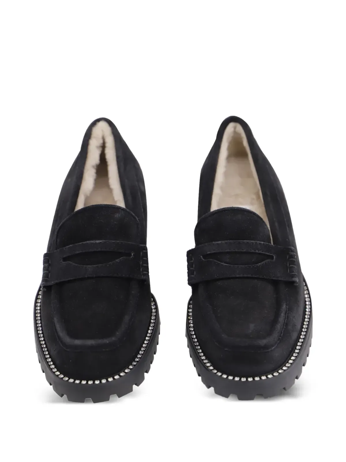 Jimmy Choo Pre-Owned クリスタル装飾ローファー - 画像4
