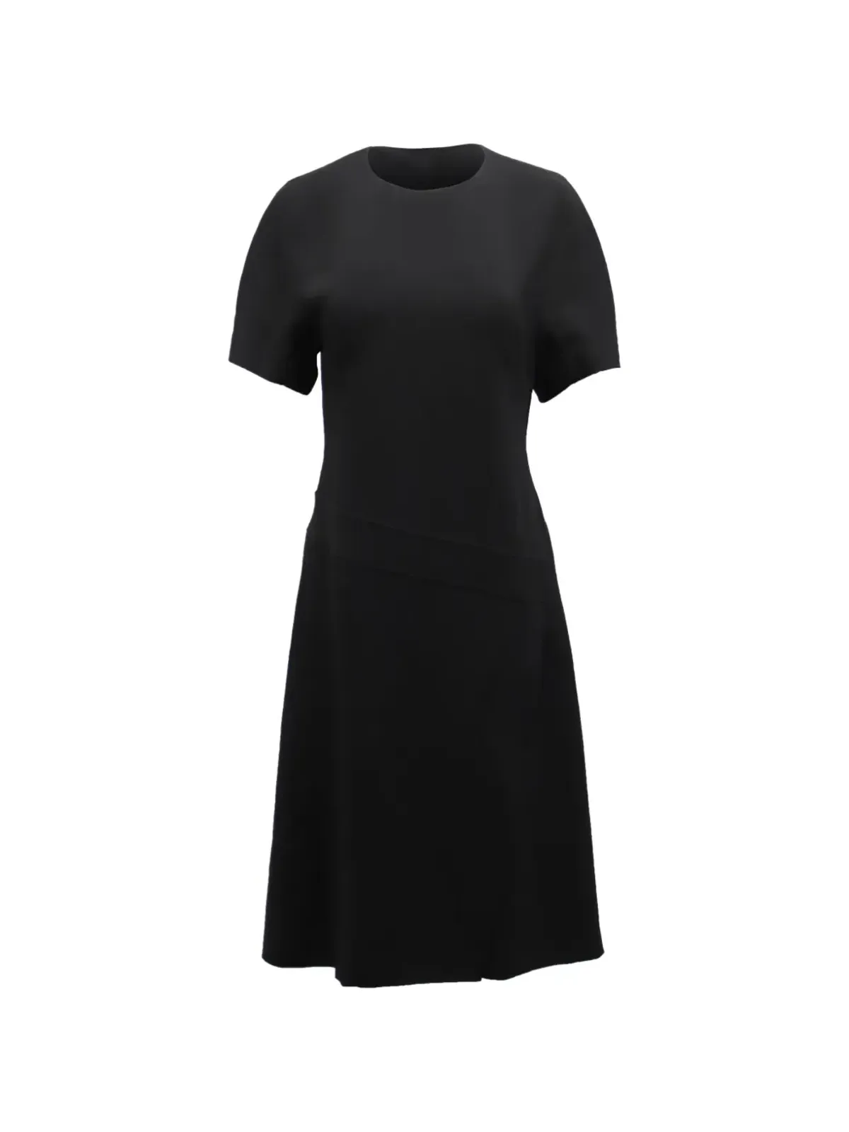 Alexander Wang ヴィンテージ 斜めウエストバンドのプリーツ ミディドレス ブラック - 画像1