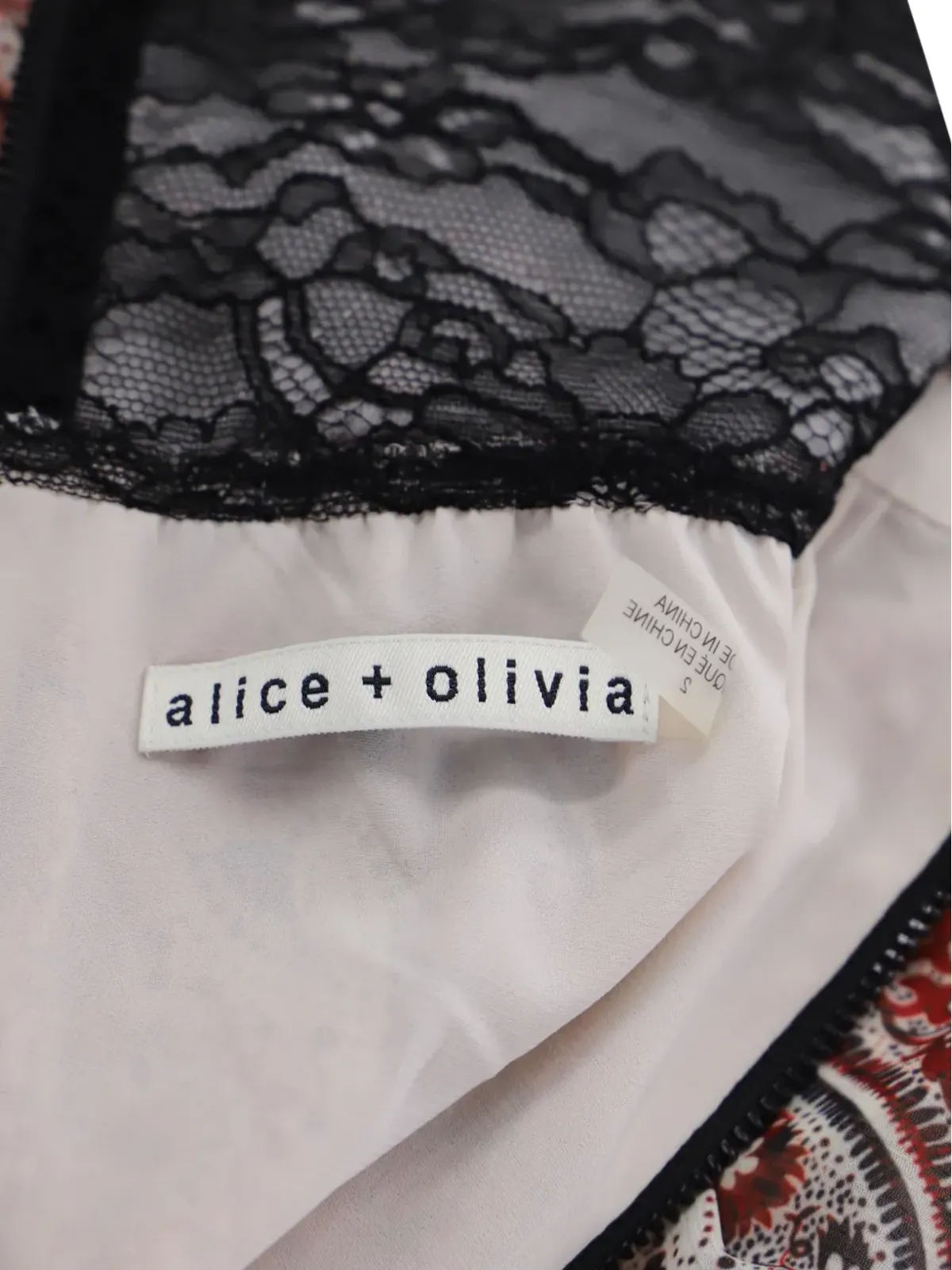 alice + olivia レースパネルのペイズリーマキシドレス - 画像3