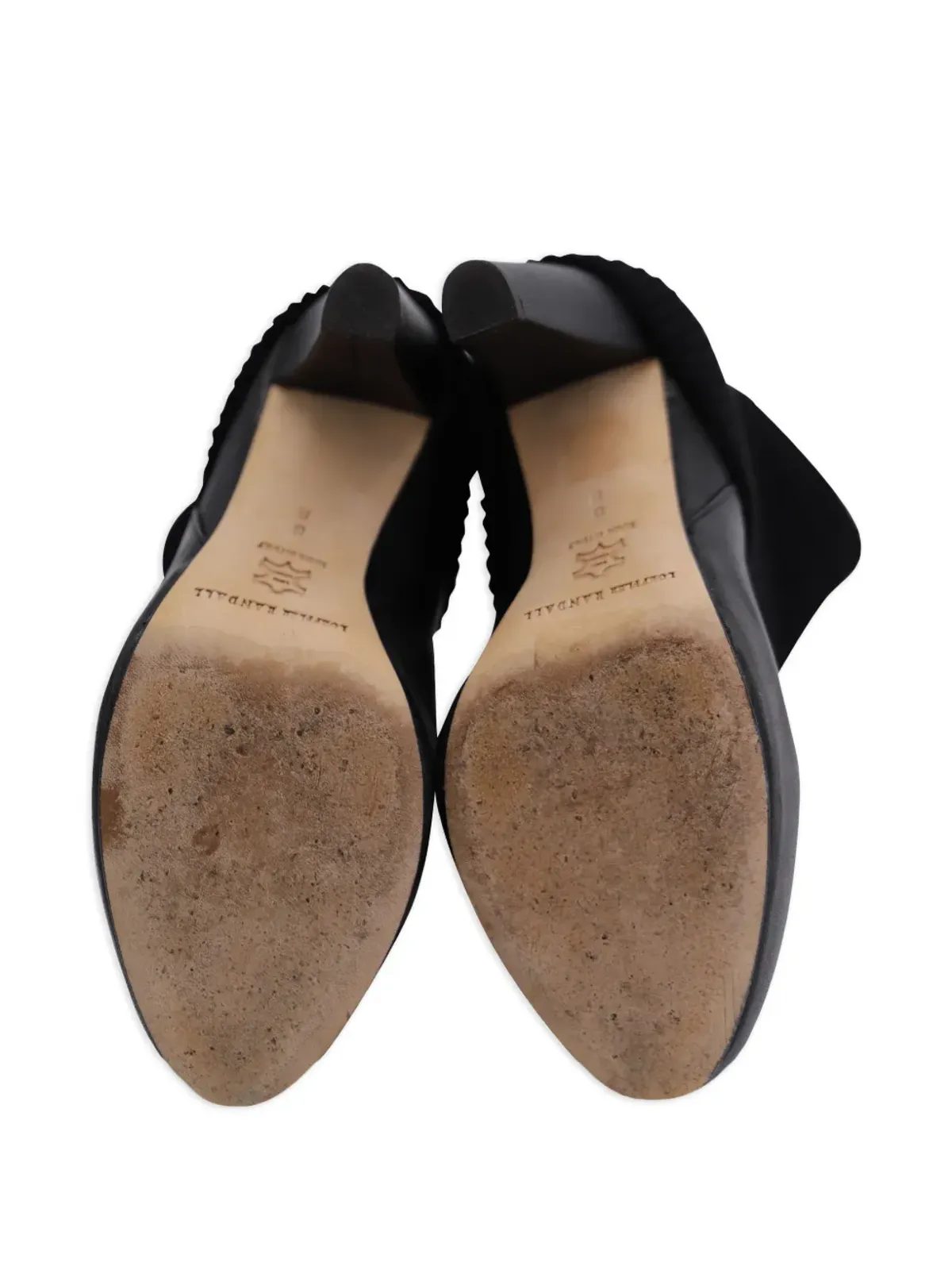 Loeffler Randall レザー編み込みウェンディブーツ - 画像5