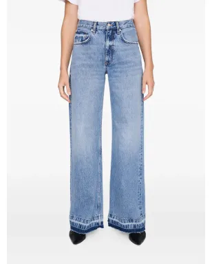 ANINE BING Lewis frayed wide-leg jeans - サムネイル3
