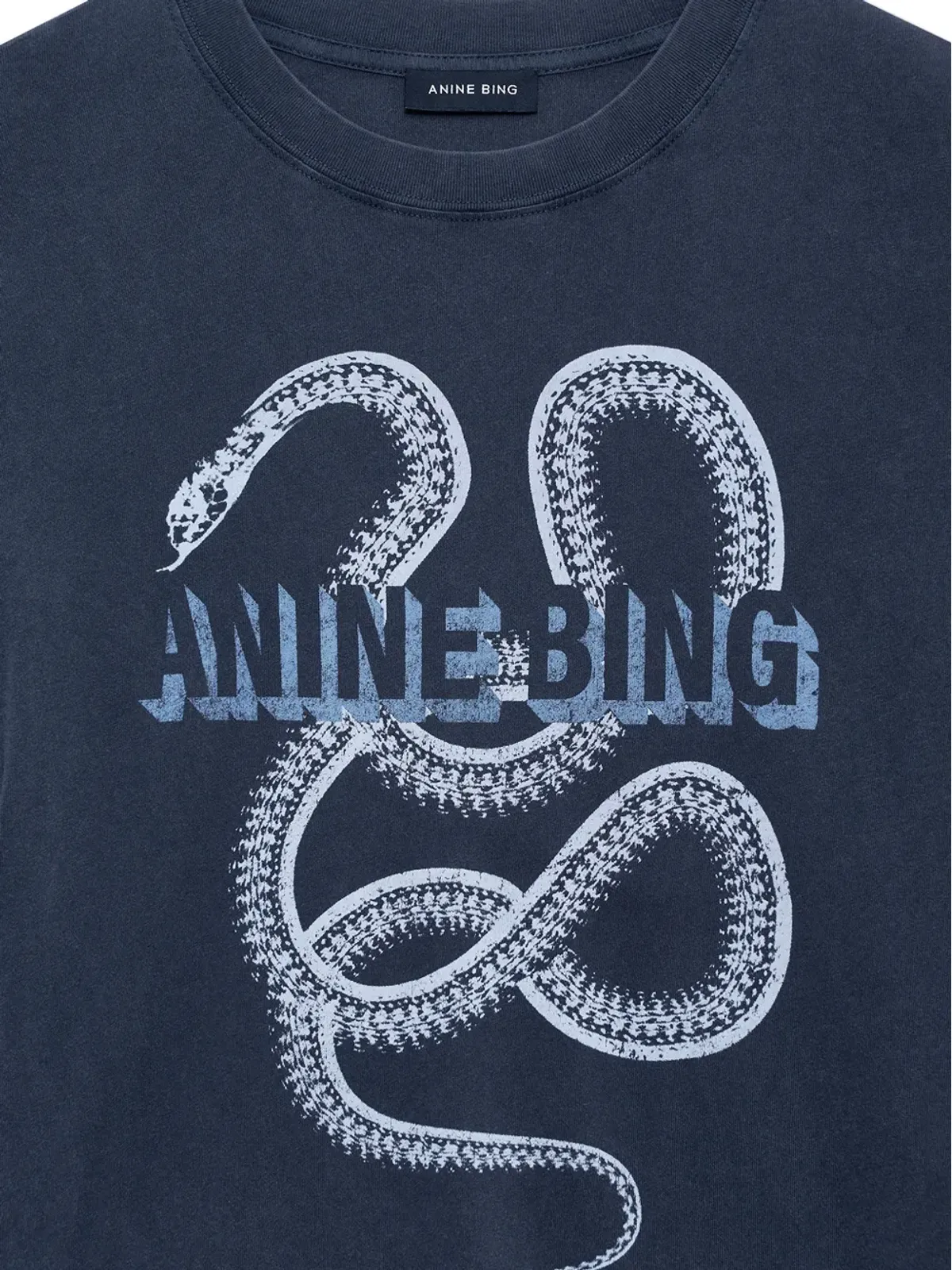 ANINE BING スネークリリ Tシャツ - 画像5