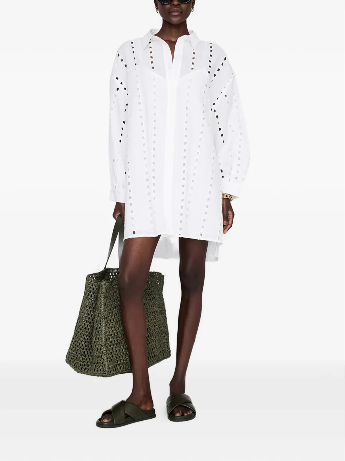 ANINE BING マリアーヌ broderie anglaise ドレス - White - 画像2