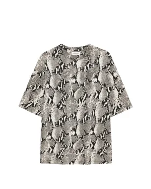 ANINE BING 洗い加工パイソン柄Tシャツ - サムネイル1