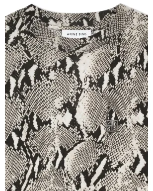 ANINE BING 洗い加工パイソン柄Tシャツ - サムネイル5