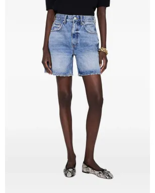 ANINE BING Heath frayed shorts - Blue - サムネイル5