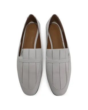 The Row Pre-Owned Adam pleat leather moccasin - White - サムネイル4