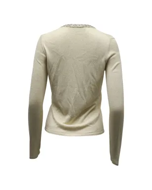 Diane Von Furstenberg Vintage embellished knit cardigan - Neutrals - サムネイル2