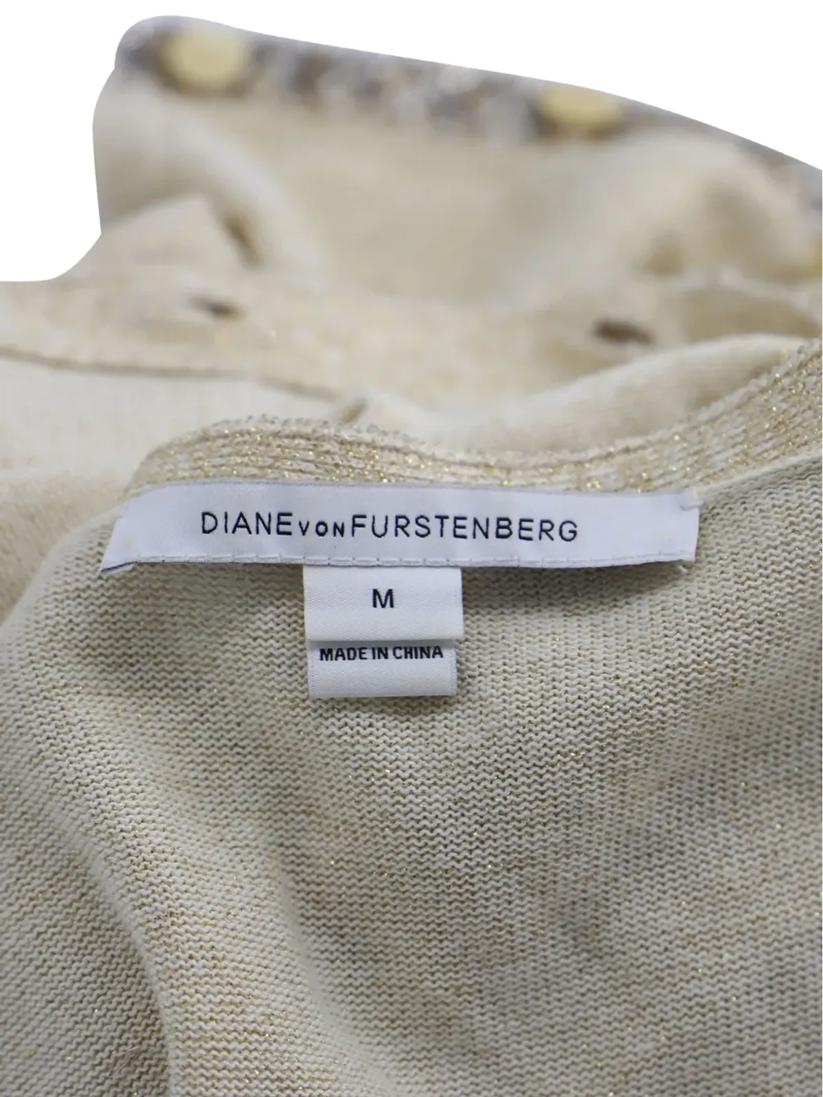 Diane Von Furstenberg Vintage embellished knit cardigan - Neutrals - 画像3