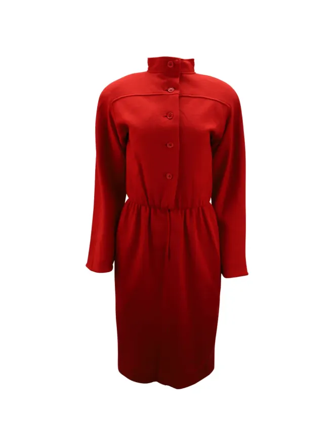 Oscar de la Renta Pre-Owned Oscar de la Renta Pre-Owned 長袖ウールミディドレスの商品画像