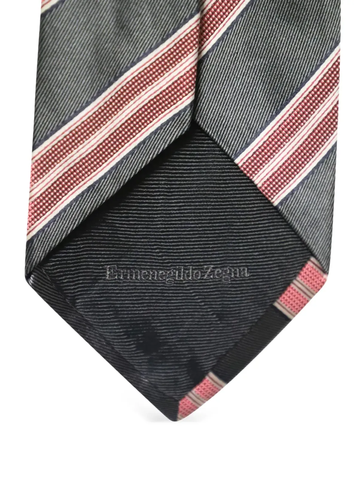 Ermenegildo Zegna Vintage ストライプ柄シルクタイ - 画像4