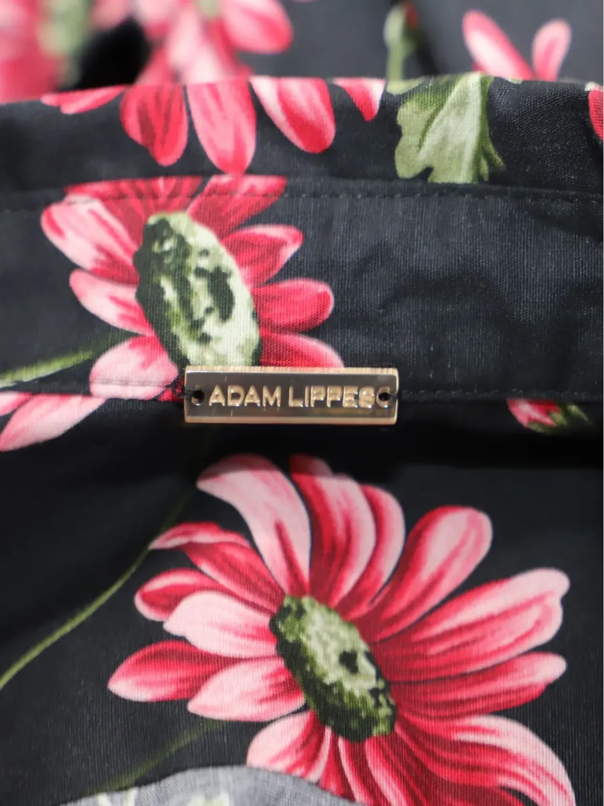 Adam Lippes 花柄プリントのタイ付きマキシドレス ブラック - 画像3