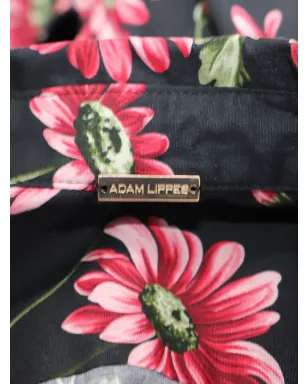 Adam Lippes 花柄プリントのタイ付きマキシドレス ブラック - サムネイル3