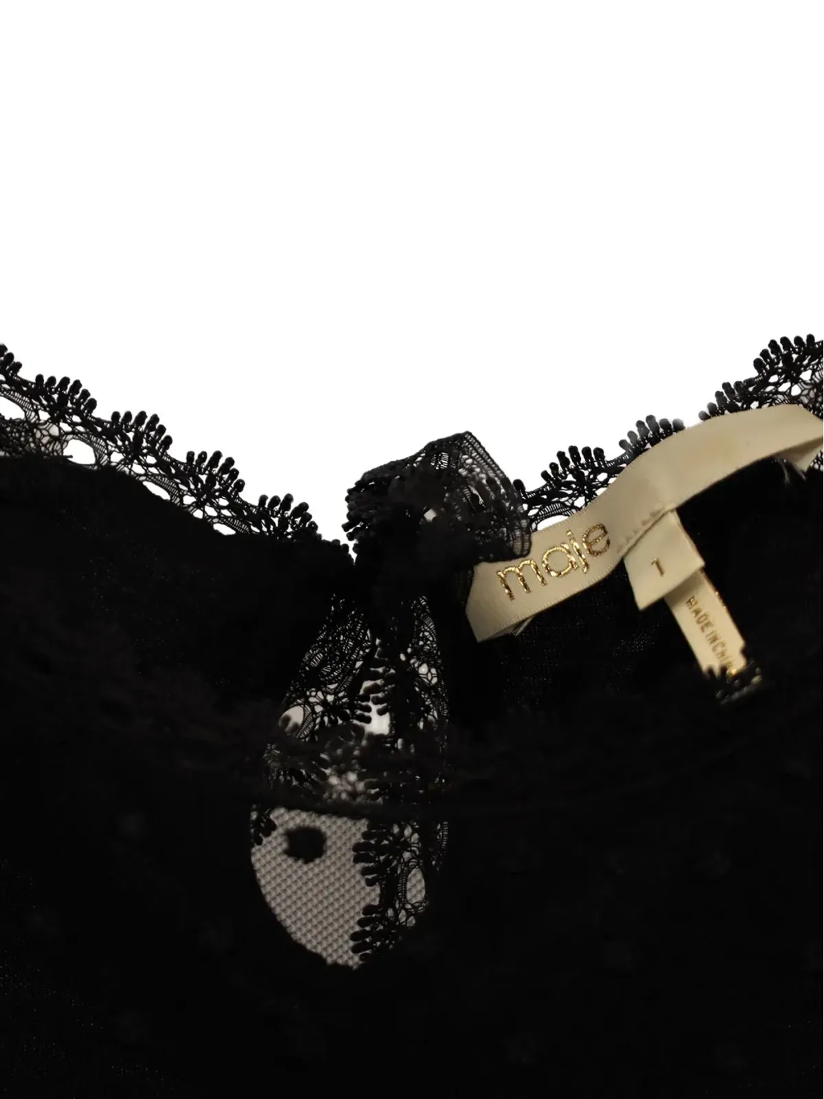 Maje Tribor sheer-detail top - Black - 画像3