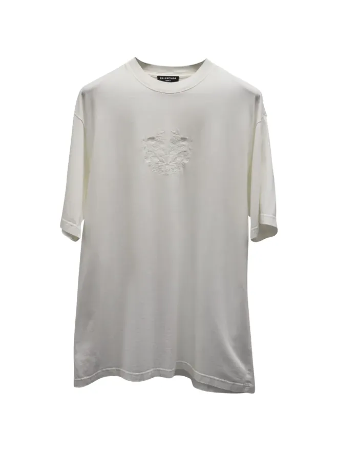 Balenciaga Pre-Owned Balenciaga Pre-Owned クレスト刺繍入りTシャツ - ホワイトの商品画像