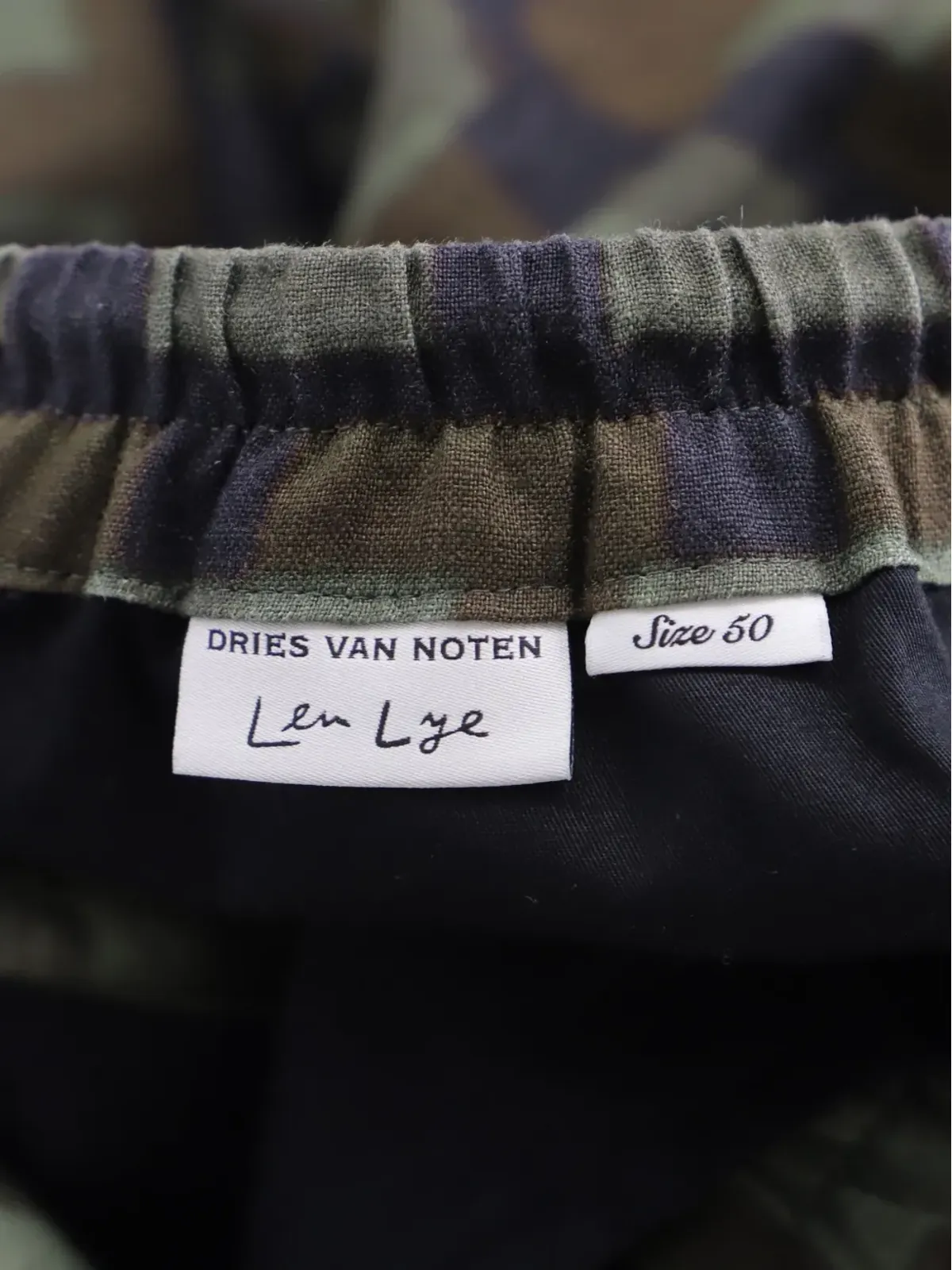 Dries Van Noten Pre-Owned チェック柄リネンパンツ - 画像3