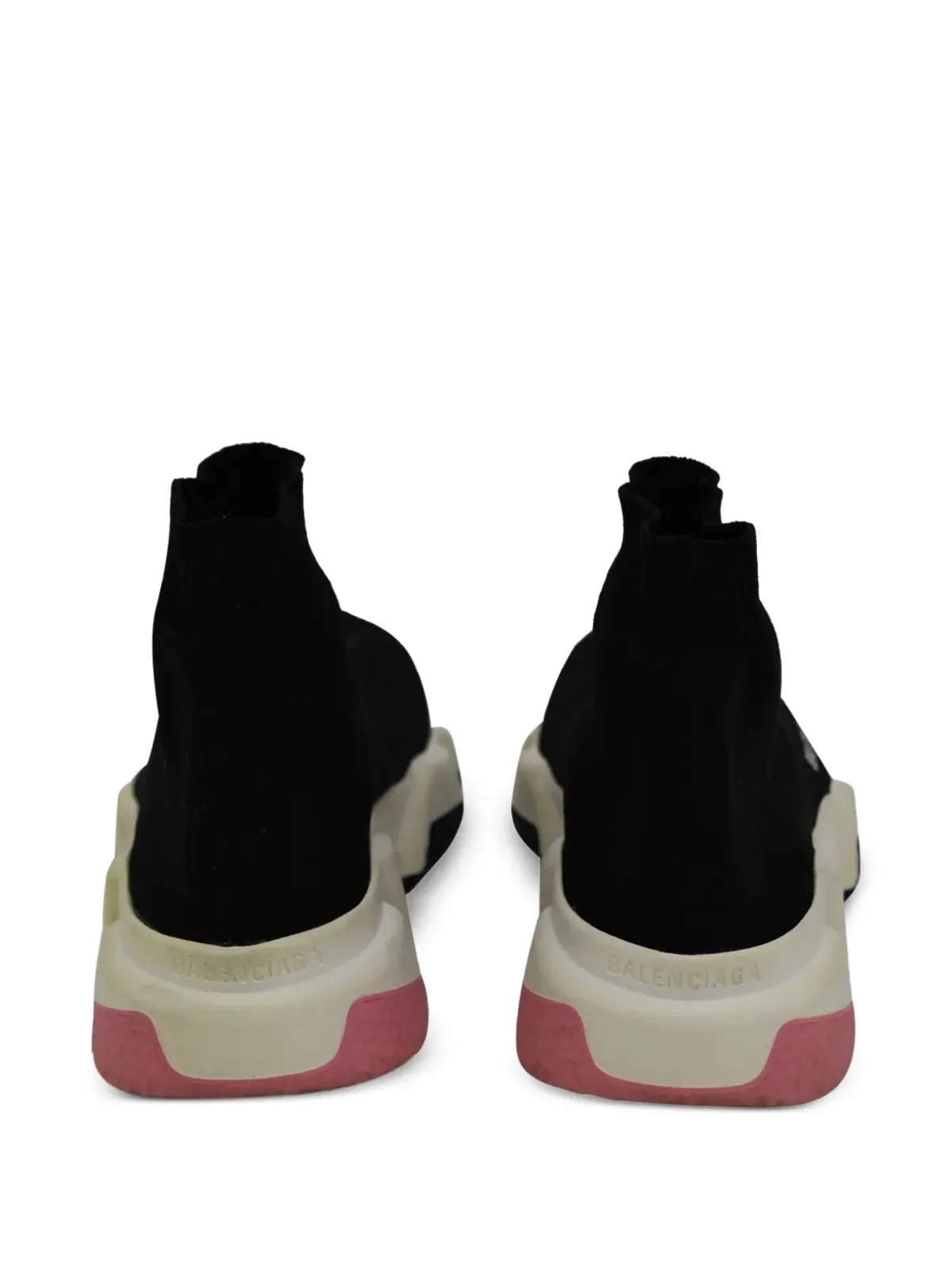Balenciaga Pre-Owned スピードロゴスニーカー ブラック - 画像3