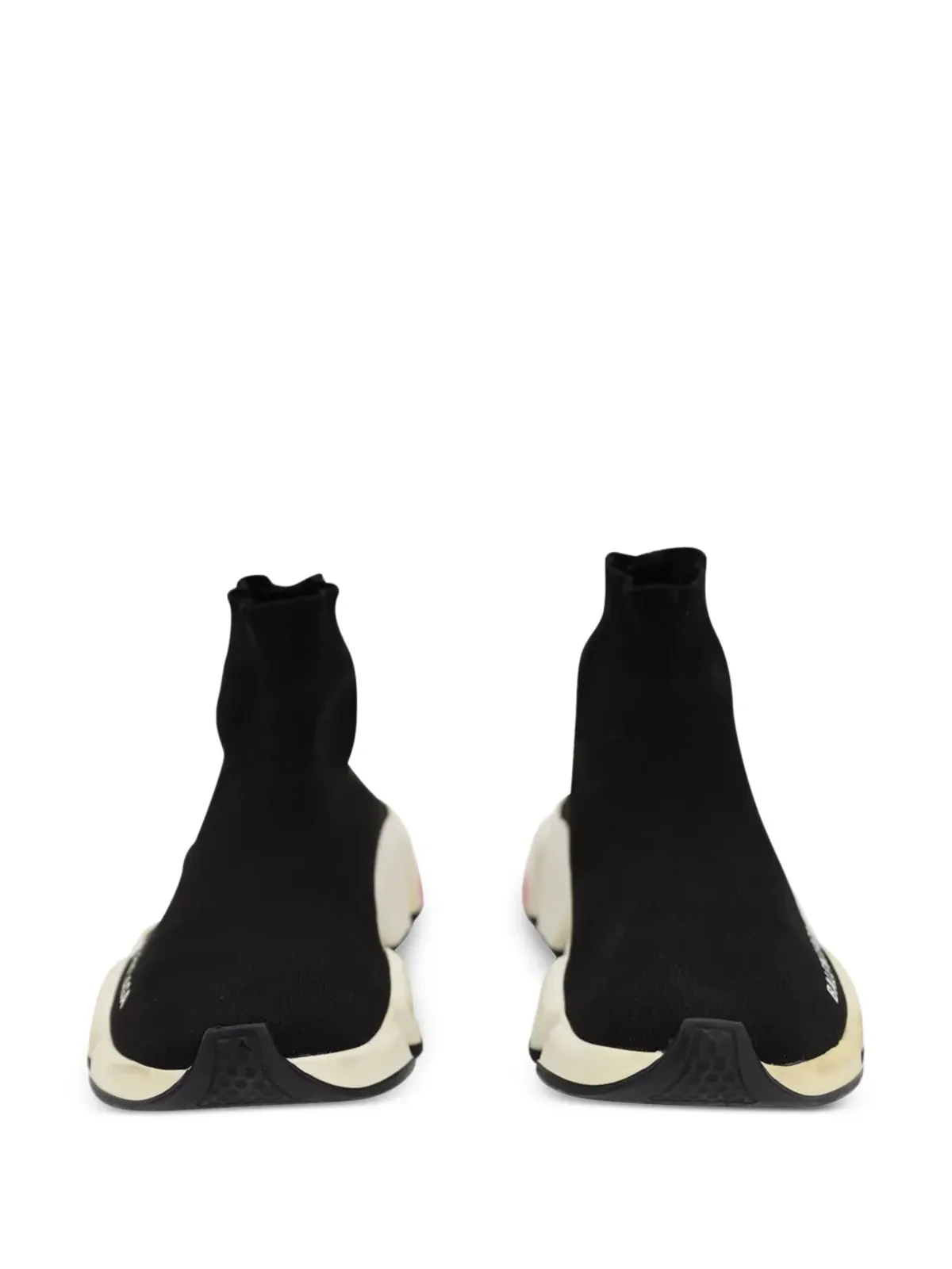 Balenciaga Pre-Owned スピードロゴスニーカー ブラック - 画像4
