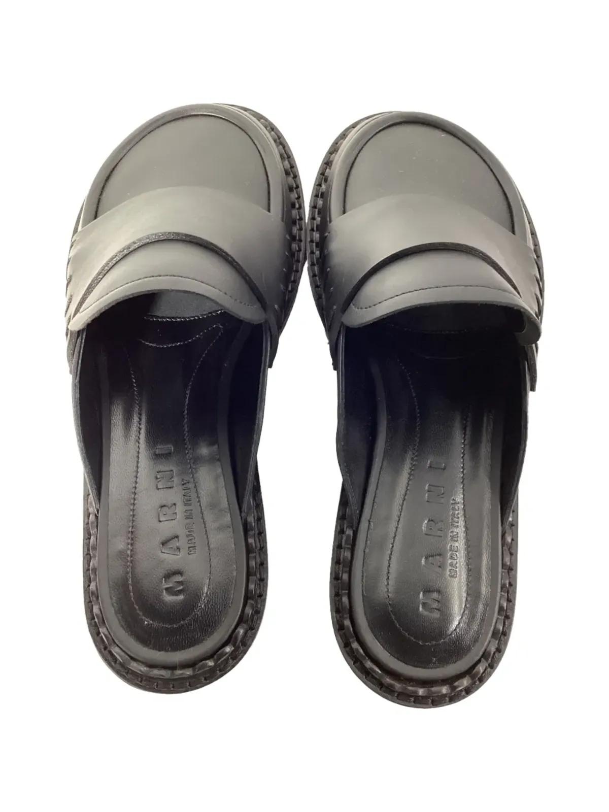 Marni Pre-Owned レザー ミュール - 画像4