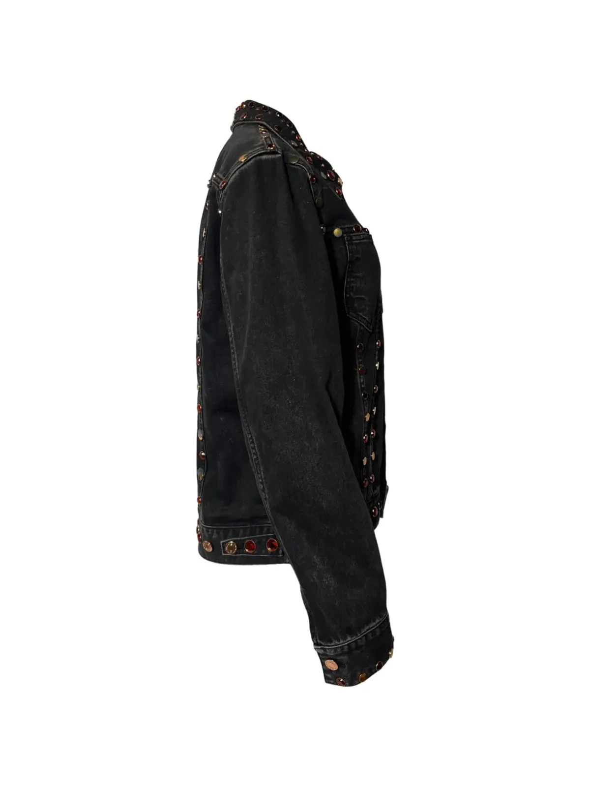 Givenchy Pre-Owned 宝石装飾コットンジャケット（ブラック） - 画像3