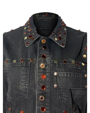 Givenchy Pre-Owned 宝石装飾コットンジャケット（ブラック） - サムネイル4