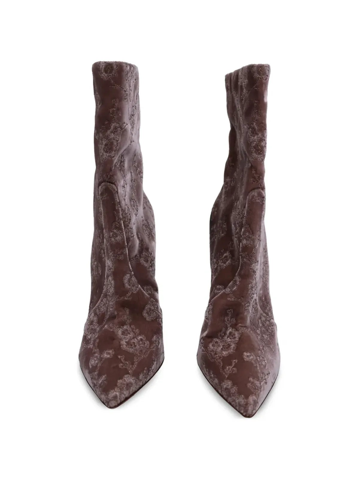 Gianvito Rossi ベルベットブーツ - 画像4