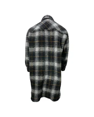 Isabel Marant Vintage チェック柄ボタン留めシャツジャケット - ブラック - サムネイル2