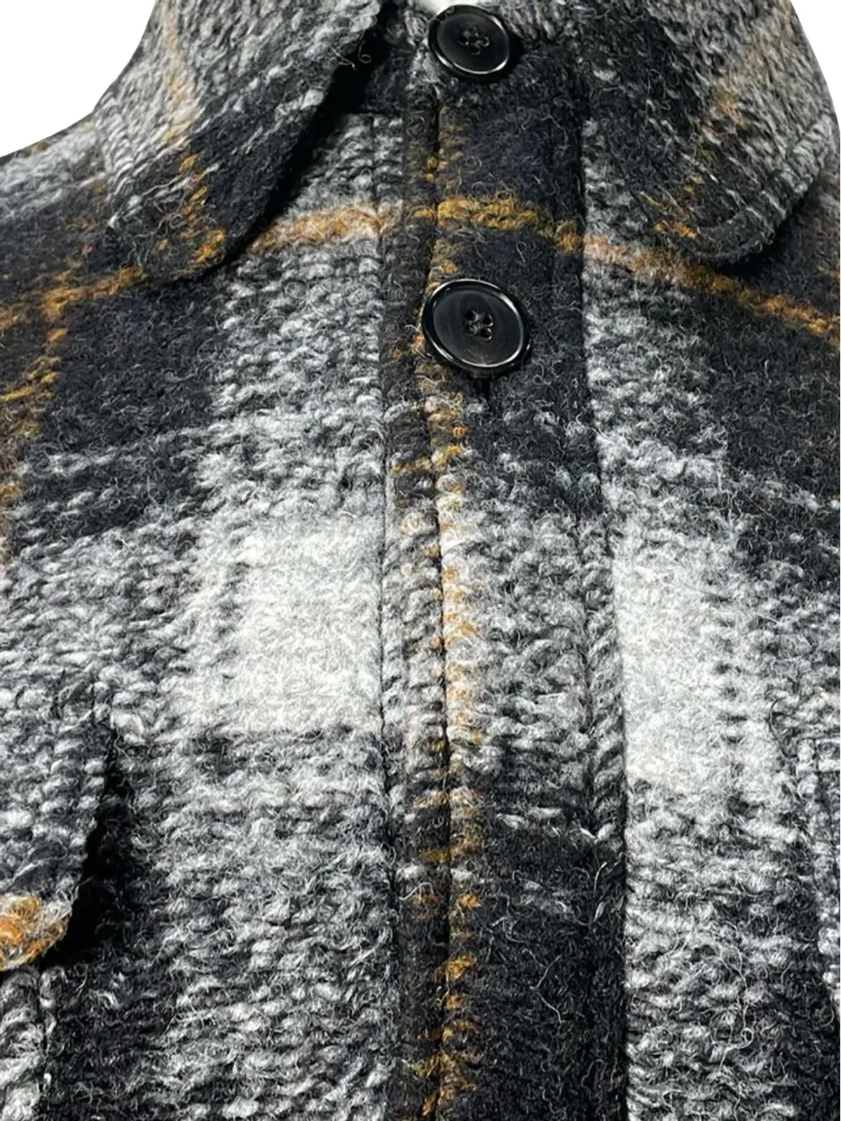 Isabel Marant Vintage チェック柄ボタン留めシャツジャケット - ブラック - 画像4