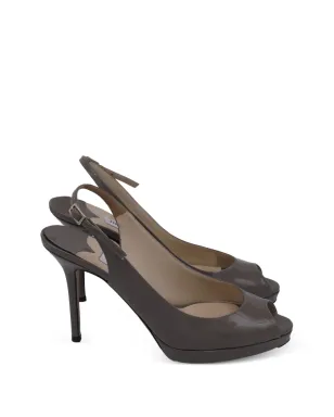 Jimmy Choo ビンテージ ペープトゥ・スリングバックパンプス - Neutrals - サムネイル1