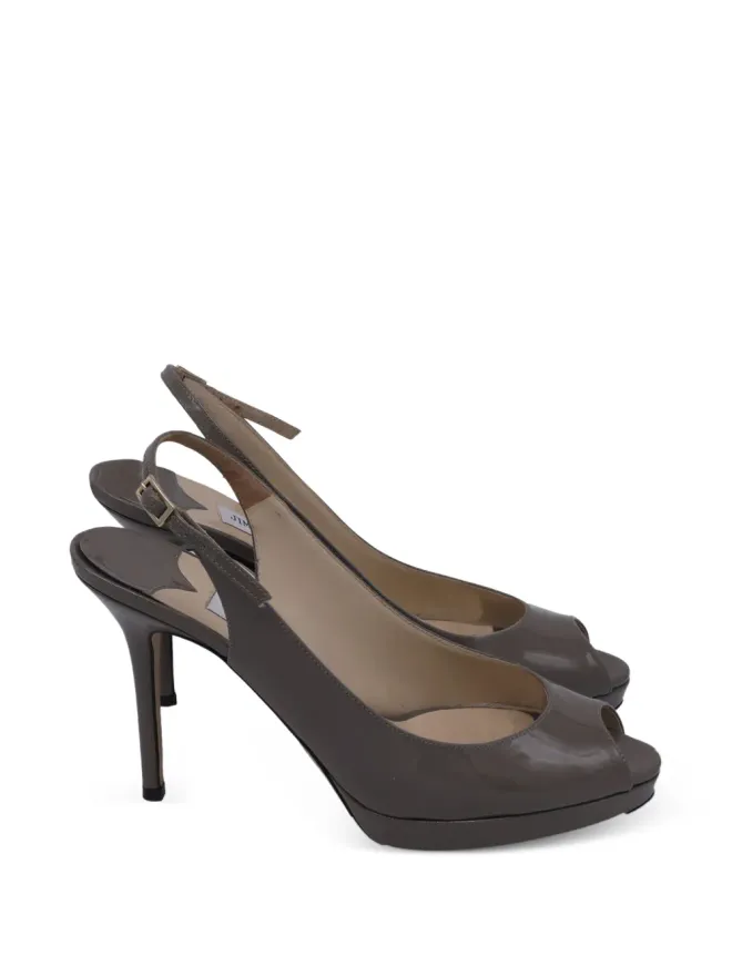Jimmy Choo Pre-Owned Jimmy Choo ビンテージ ペープトゥ・スリングバックパンプス - Neutralsの商品画像