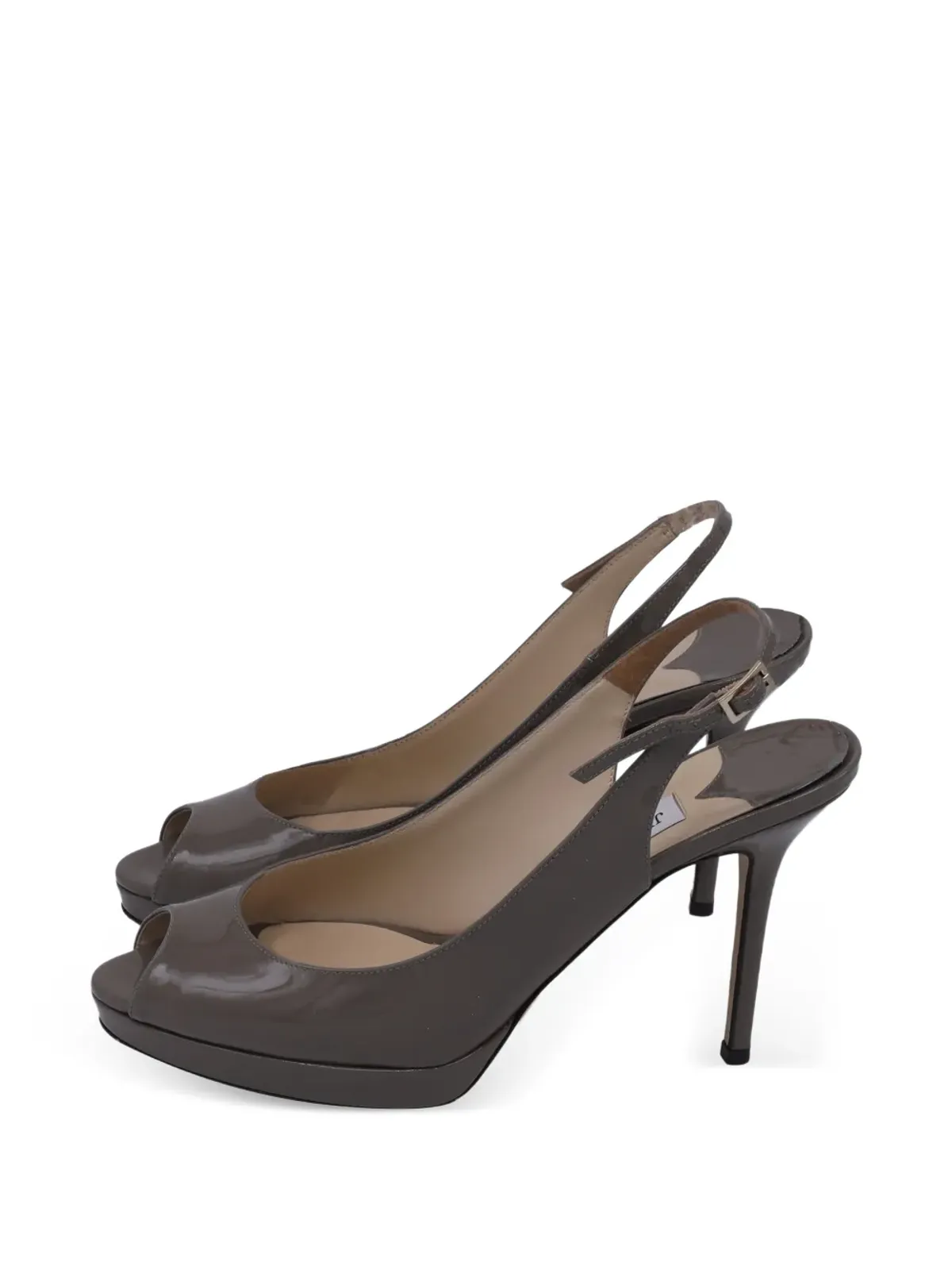 Jimmy Choo ビンテージ ペープトゥ・スリングバックパンプス - Neutrals - 画像5