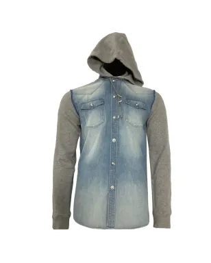 Balmain Pre-Owned フード付きデニムジャケット - サムネイル1