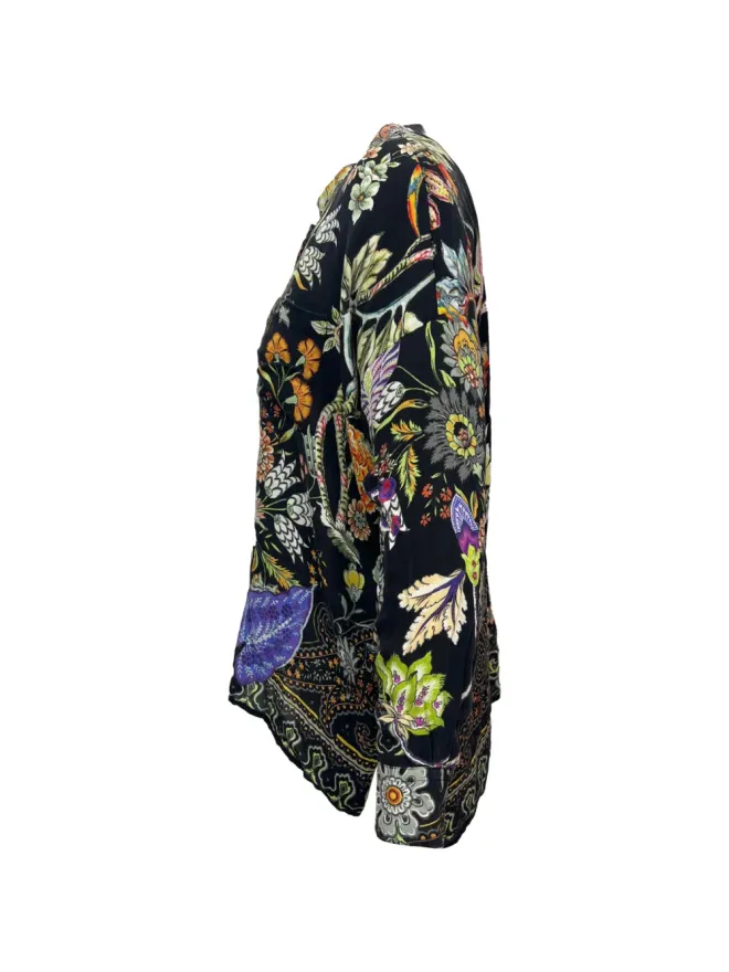 Etro Vintage Etro Vintage プリント柄シルク長袖ブラウスの商品画像