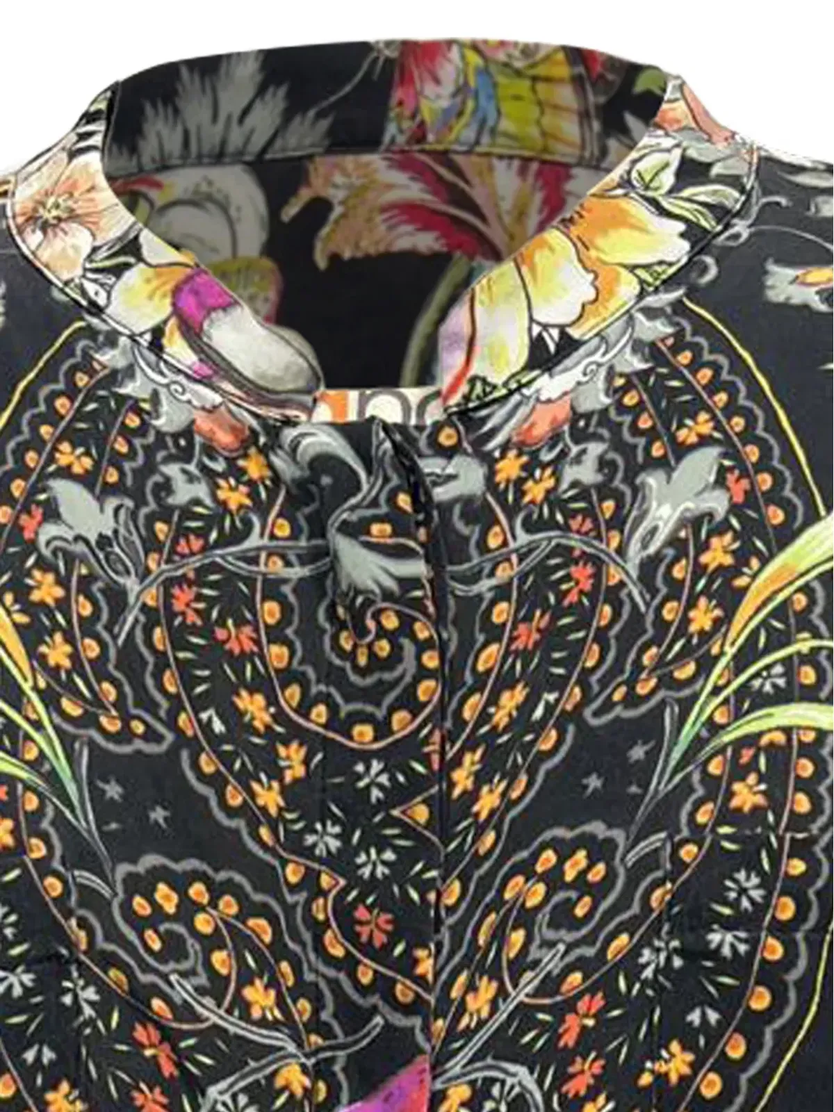 Etro Vintage プリント柄シルク長袖ブラウス - 画像5