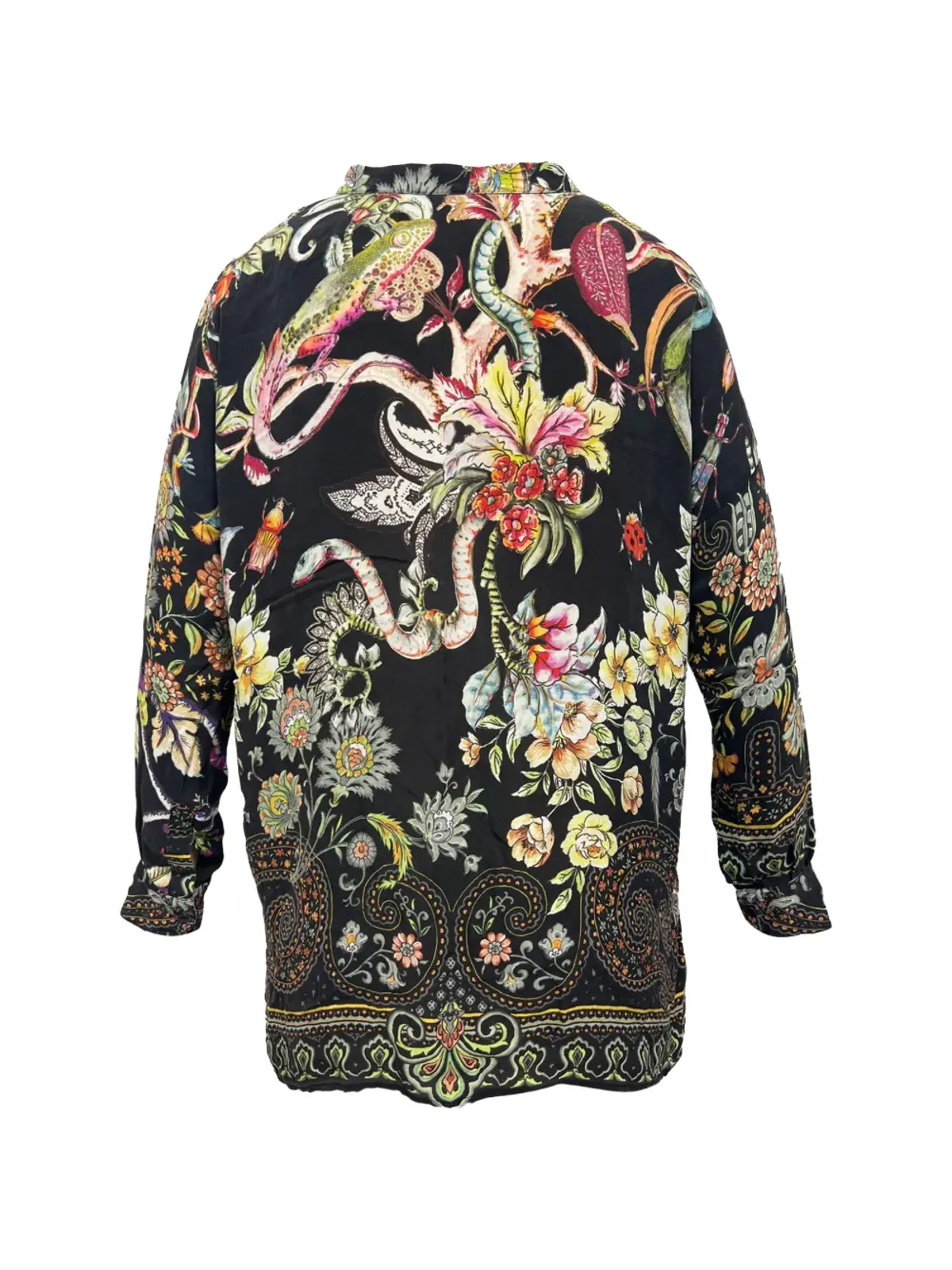 Etro Vintage プリント柄シルク長袖ブラウス - 画像3