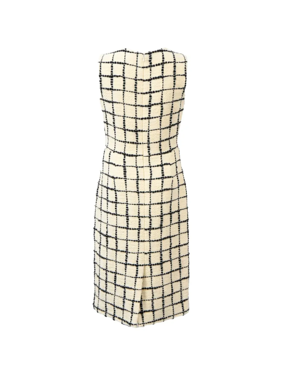 Oscar de la Renta ビンテージ チェック柄ツイードドレス - 画像2