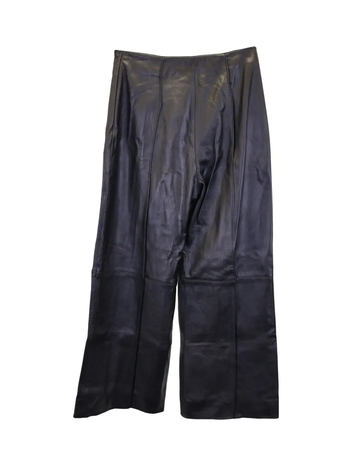 Oscar de la Renta Pre-Owned 2020 straight-leg leather trousers - Black - 画像2