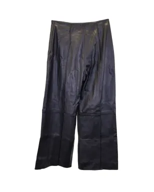Oscar de la Renta Pre-Owned 2020 straight-leg leather trousers - Black - サムネイル2
