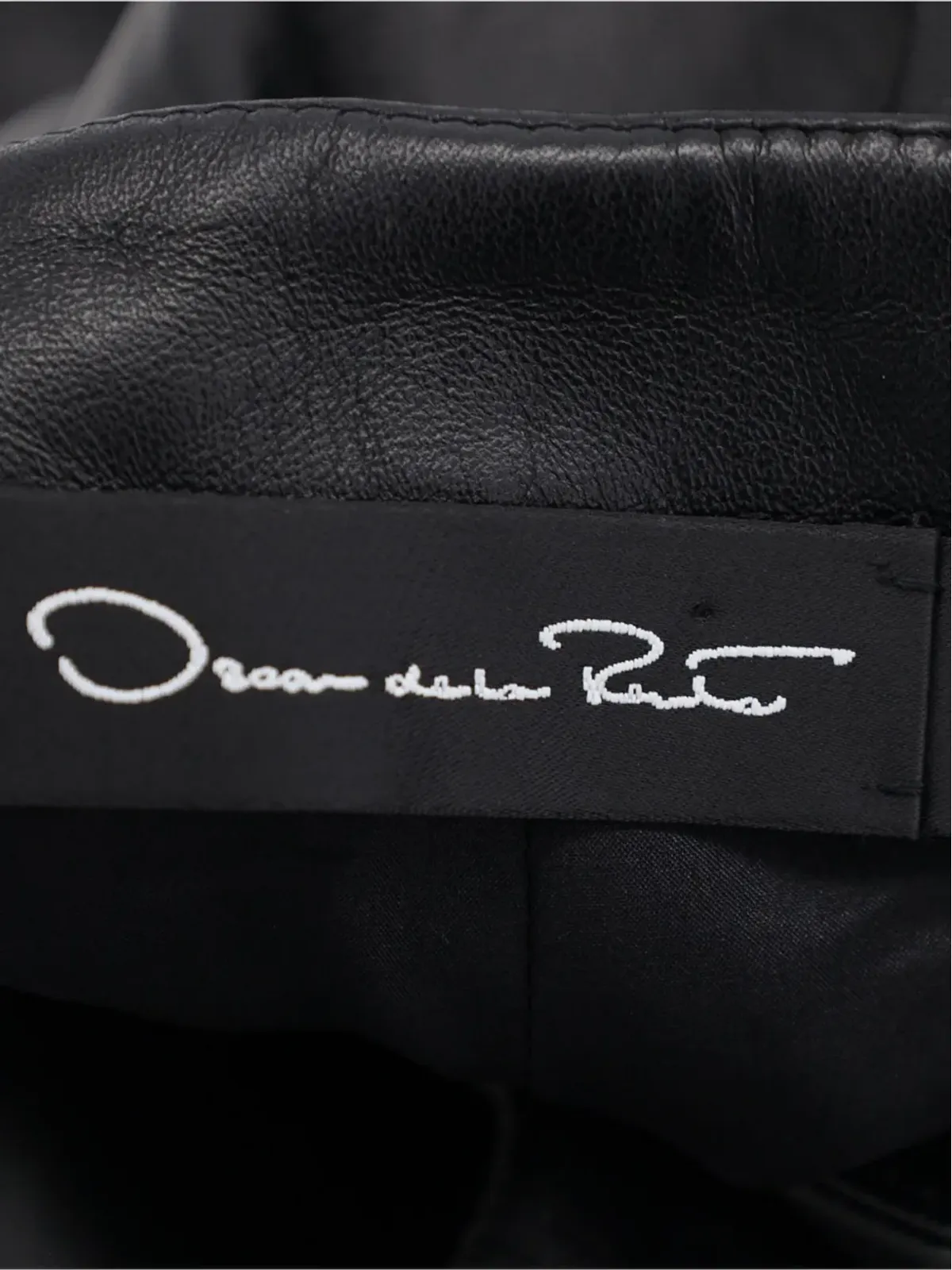 Oscar de la Renta Pre-Owned 2020 straight-leg leather trousers - Black - 画像3
