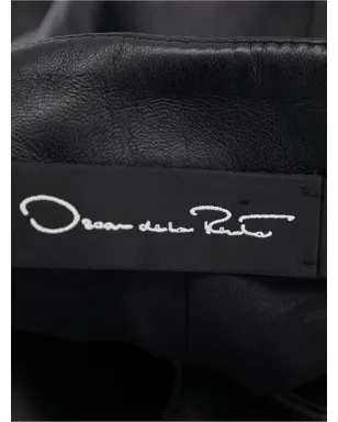 Oscar de la Renta Pre-Owned 2020 straight-leg leather trousers - Black - サムネイル3