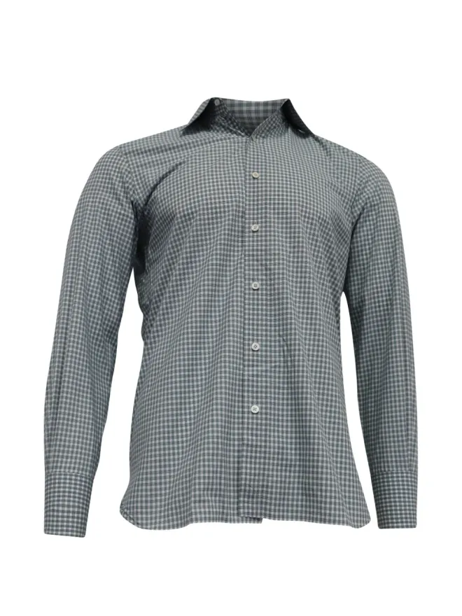 Tom Ford Vintage Tom Ford Vintage チェック柄コットンシャツ（グリーン）の商品画像