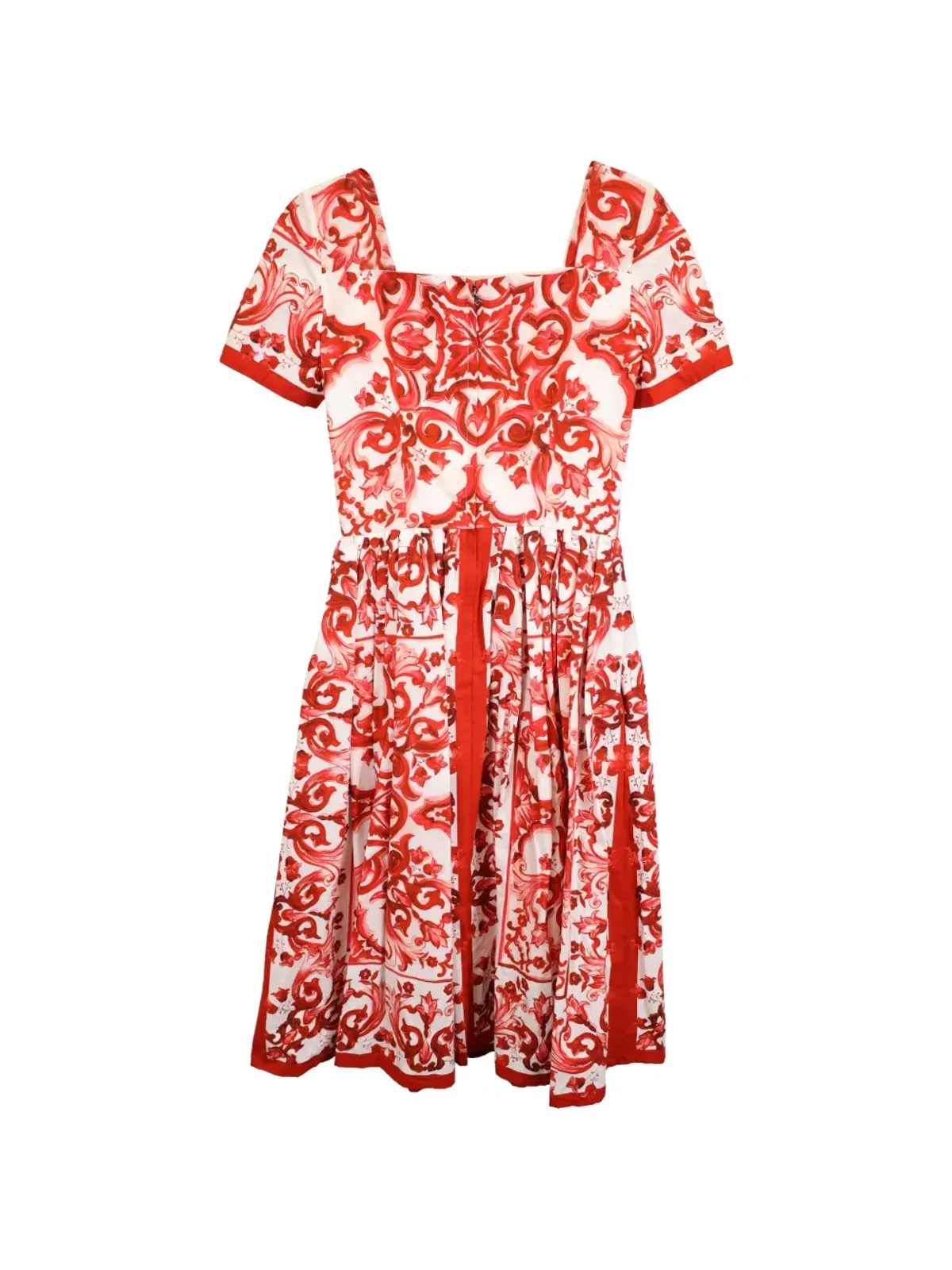 Dolce & Gabbana マジョリカプリーツプリントミディドレス - 画像2