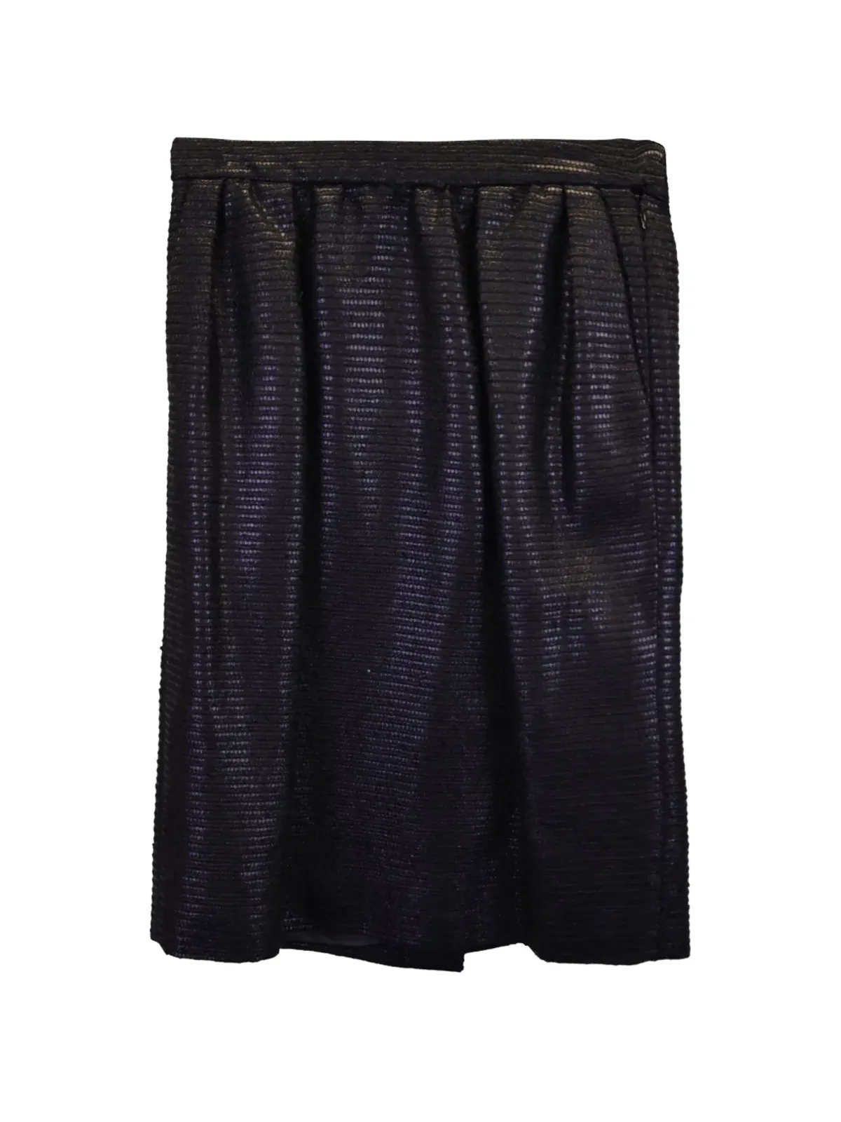 Saint Laurent Pre-Owned テクスチャードスカート - ブラック - 画像2
