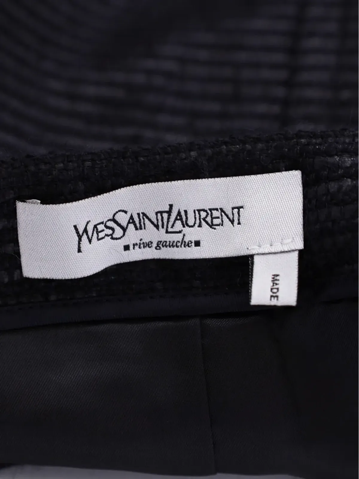 Saint Laurent Pre-Owned テクスチャードスカート - ブラック - 画像3