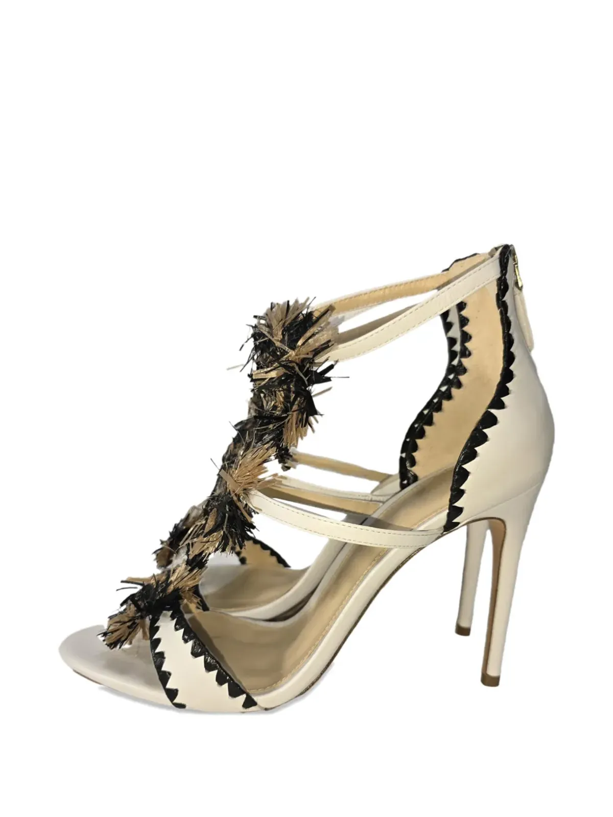 Alexandre Birman フリンジ付きヒールサンダル - 画像3